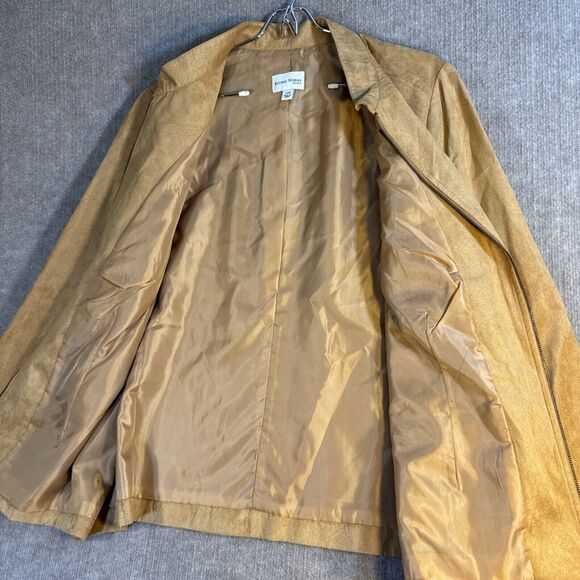 Studio Works Faux Suede Full‎ Zip Up Jacket Women's Size 22 NWT Career Western - Picture 4 of 8